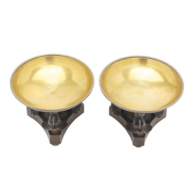 Pair of French Empire Bronze Tazzas, C. 1800-25 For Sale - Image 4 of 9