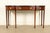 Late 20th Century Baker Furniture Historic Charleston Federal Inlaid Mahogany Three-Drawer Console Table | Newly Refinished For Sale - Image 5 of 14