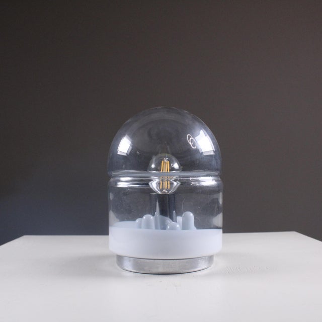 Blue Glass Table Lamp attributed to Toni Zuccheri, 1965 For Sale - Image 11 of 11