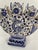 Mid 20th Century Blue and White Majolica Tulip Vase, Tulipiere For Sale - Image 12 of 13