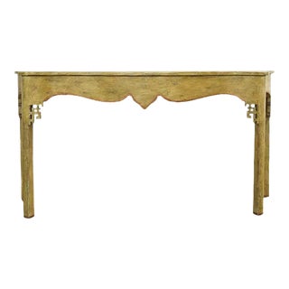 Chinese Chippendale Style Lacquered Console by Minton-Spidell For Sale