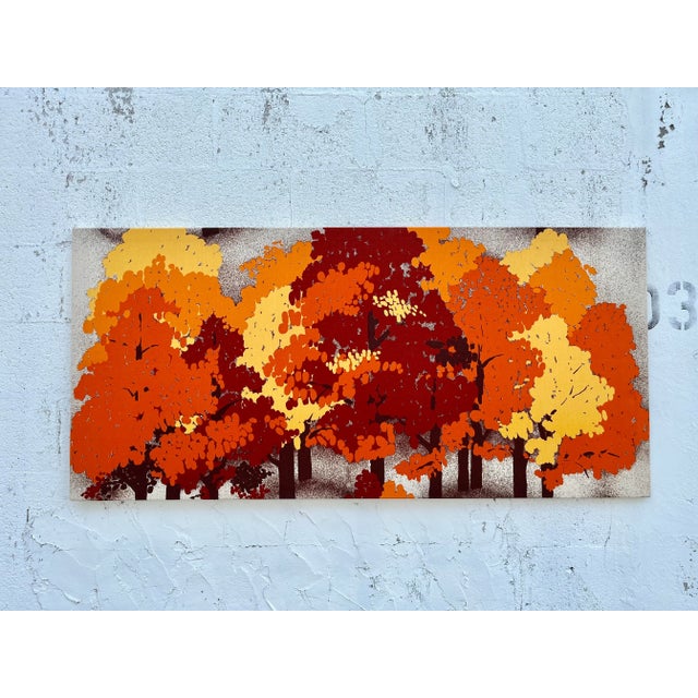 1970s Mid Century Modern Large Textile Wall Art For Sale - Image 4 of 13