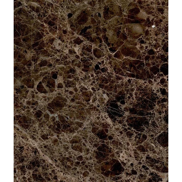 Dark Emperador marble table, made from a single solid block and worked with numerical control machines. Finished by expert...