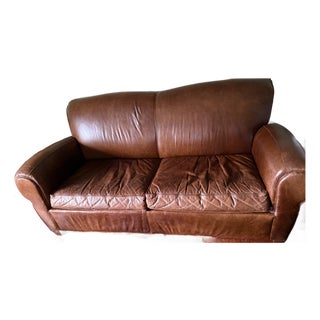 Mitchell Gold Manhattan 1930s Style Club 2 Seater Pullout Sleeper Sofa For Sale