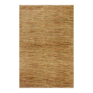 Shabby Chic Gabbeh Beige/Rust Wool Rug - 4'3'' X 5'9'' For Sale