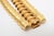Gold Vintage Sculptural Gold Plated 3 Row Cuff Bracelet by Marcy Feld, 1980's For Sale - Image 8 of 10