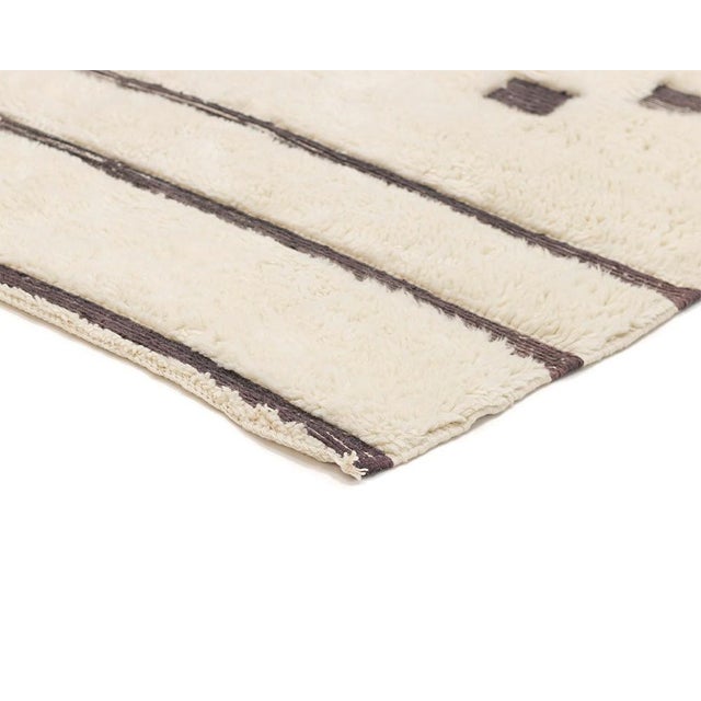 Brown Hand-Knotted Wool Rug by Azele Studio For Sale - Image 8 of 10