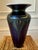 Fabulous Signed Art Deco Style Art Glass Vase from California’s Steven Lundberg. Gorgeous deep eggplant field with...