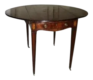 English Mahogany Inlaid Pembroke Table c 1800