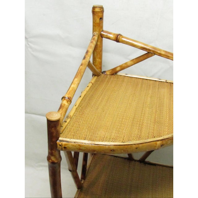 Antique English Bamboo Corner Shelf or Stand For Sale - Image 13 of 13