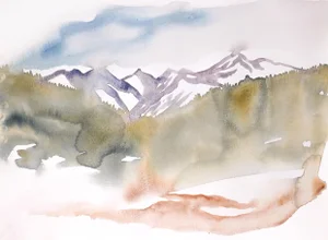 "Colorado No. 35" Contemporary Original Watercolor Painting by Elizabeth Becker