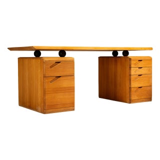 Adjustable Desk in Beech by Seltz, France, 1980s For Sale