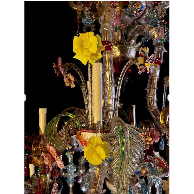Venetian Rezzonico Chandelier in Murano, 1950s For Sale - Image 12 of 18