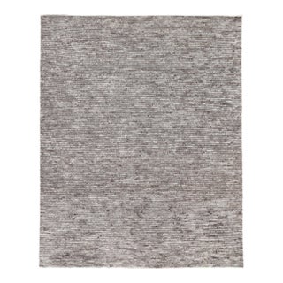 Exquisite Rugs Hamilton Hand Knotted Wool Gray & Ivory - 10'x14' For Sale