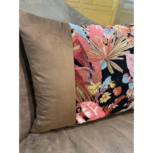 Tropical Mocha Velvet Cushion Cover For Sale - Image 11 of 16