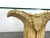 Glass Serge Roche Style Palm Leaf Console Table With Glass Top For Sale - Image 7 of 11