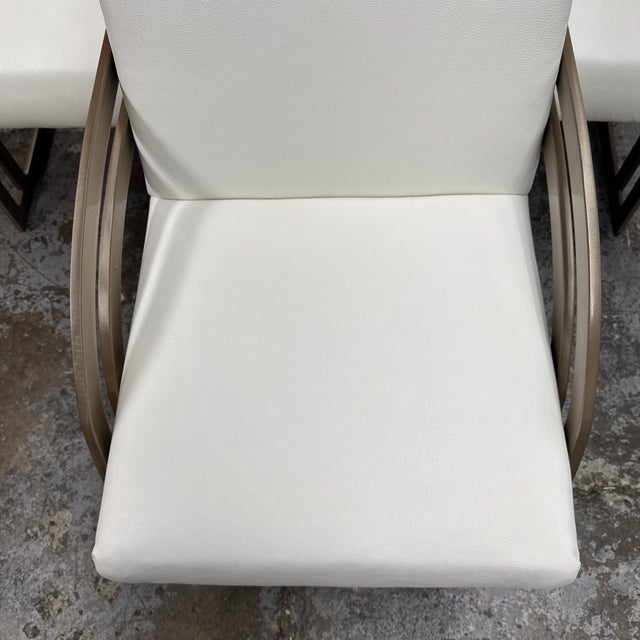 Late 20th Century Milo Baughman Style Cantilever Dining Chairs, Set of Six For Sale - Image 5 of 12