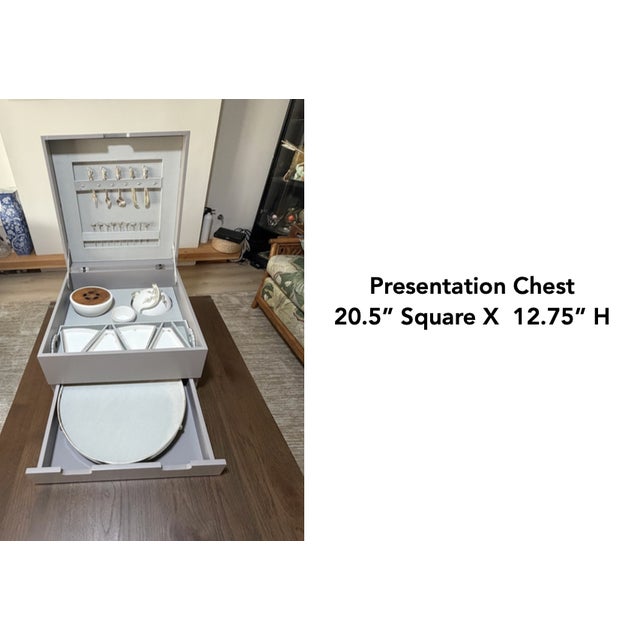Silver Emilia Castillo Porcelain and Silver 24 Piece Serving Service Mexico With Storage Box - 25 PCS For Sale - Image 8 of 14
