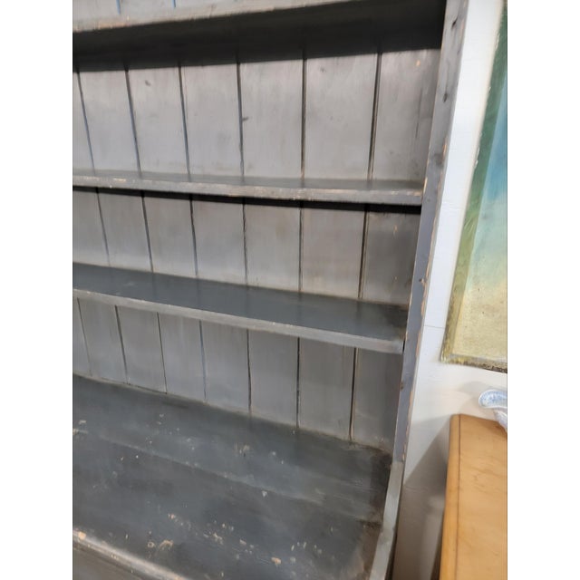 Antique Rustic One Piece Pine Dresser From Southern England In A Wonderful Grey/Blue Color - Circa 1890. We found this...