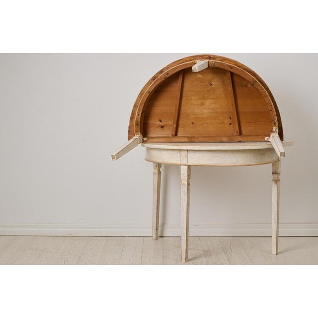 Antique Swedish Neoclassical Demi-Lune Tables, Set of 2 For Sale - Image 10 of 12