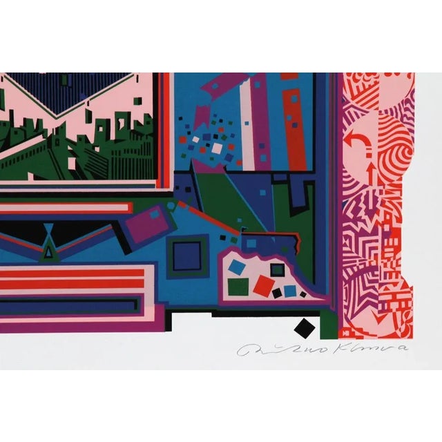 Artist: Risaburo Kimura, Japanese (1924 - ) Title: City 359 Year: circa 1972 Medium: Serigraph, signed and numbered in...