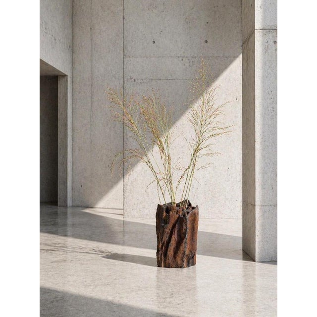 Brutalist Brutalist Organic Sculptural Metal Vase, 1950s For Sale - Image 3 of 13