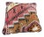 Vintage Turkish Kilim Rug Pillow - 16x16" For Sale