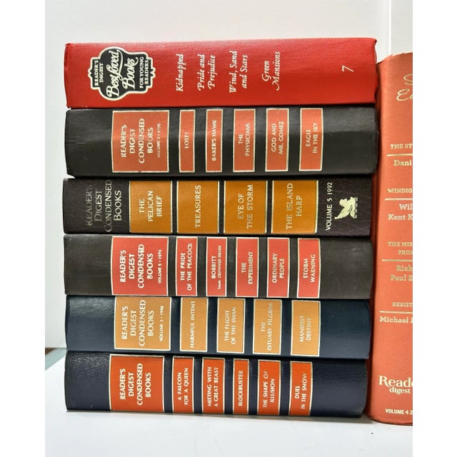 Orange Decorative Books for Staging Library Props – Set of 14 Vintage Books For Sale - Image 4 of 6