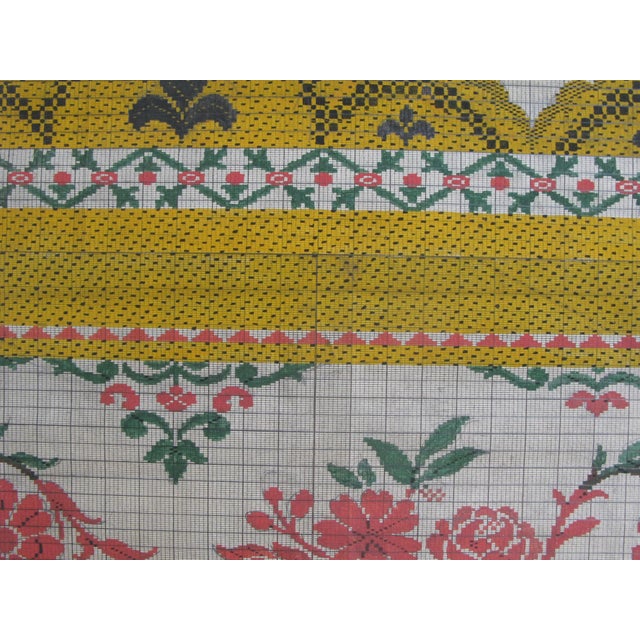 French Country Antique French Textile Design For Sale - Image 3 of 7
