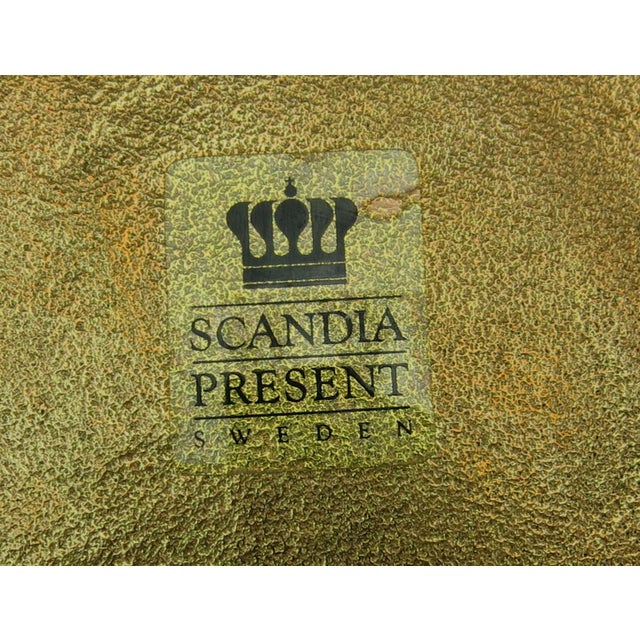 Vintage Gold Metal Bowl From Scandia Present For Sale - Image 10 of 10
