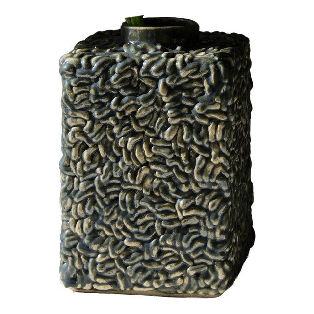 Medium Iridescent Ceramic Vase by Lentiez For Sale