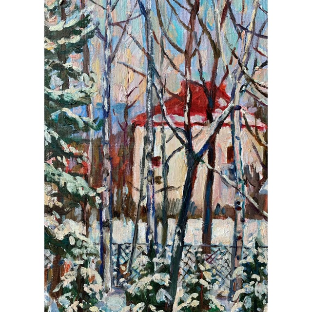 Early 21st Century Marek Niedojadlo, Winter in a Village, 2021 For Sale - Image 5 of 7