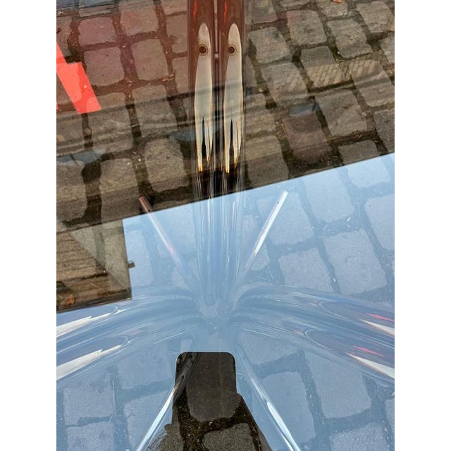 Round Dining Table in Smoked Glass and Chrome by Gastone Rinaldi For Sale - Image 6 of 10