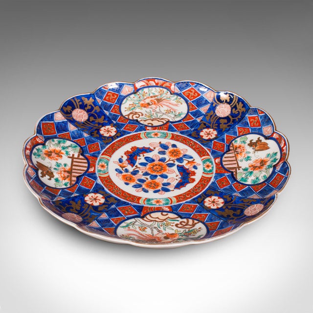 Large Antique Imari Fruit Display Plate, Japanese, Ceramic Platter, Victorian For Sale - Image 4 of 11