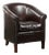 English-Style Dark Cowhide Club Armchair For Sale