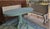 White Vintage Painted Wooden Booth Benches, a Pair For Sale - Image 8 of 8