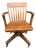 Early 20th Century Wooden Banker’s Chair – Swivel Office Chair With Spring Tilt For Sale