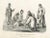 Honegger, Family of Fishermen from Korea, Steel Engraved Print For Sale