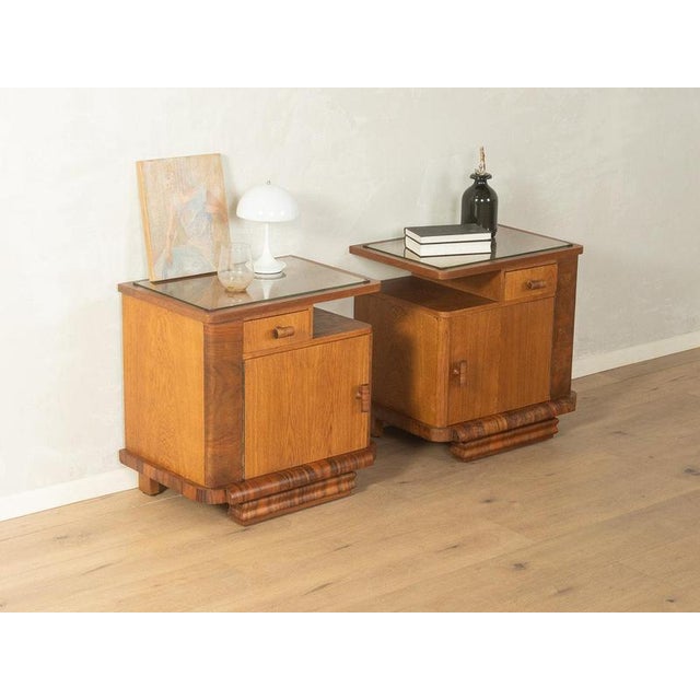 Art Deco Bedside Tables in Walnut, Set of 2 For Sale - Image 10 of 10