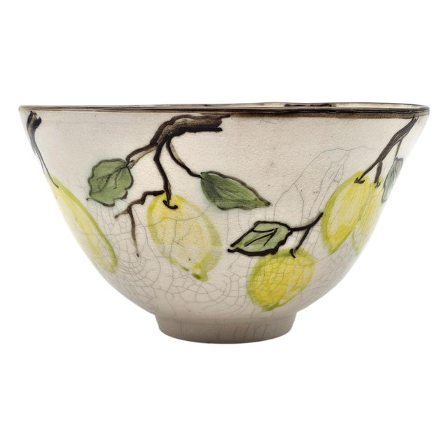 Ceramic Donna Marie Padrick California Lemon Studio Pottery Centerpiece Bowl 9.5" For Sale - Image 7 of 12