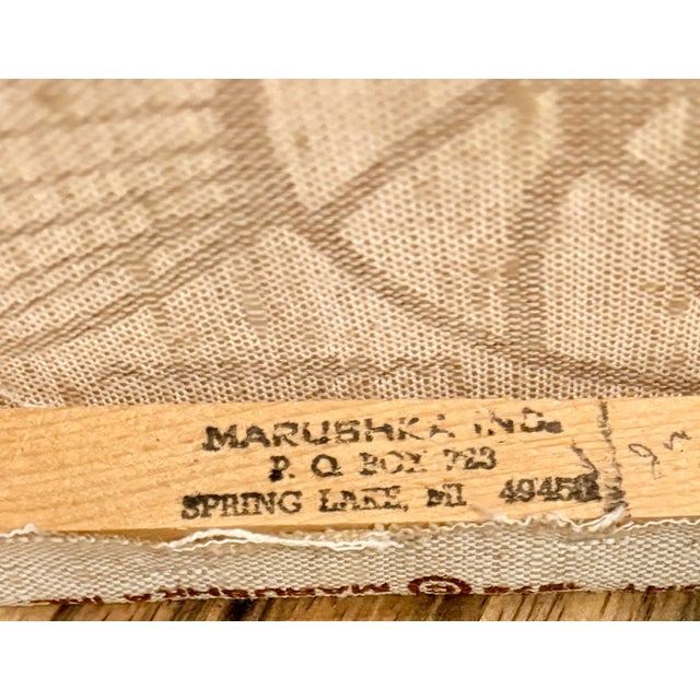 1970s Vintage Marushka Nautilus Screen Print on Stretched Linen Canvas Wall Hanging For Sale - Image 5 of 8