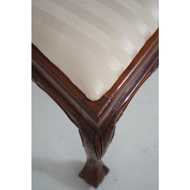 Carved Mahogany Chippendale Style Chair W. Claw Feet For Sale - Image 11 of 18