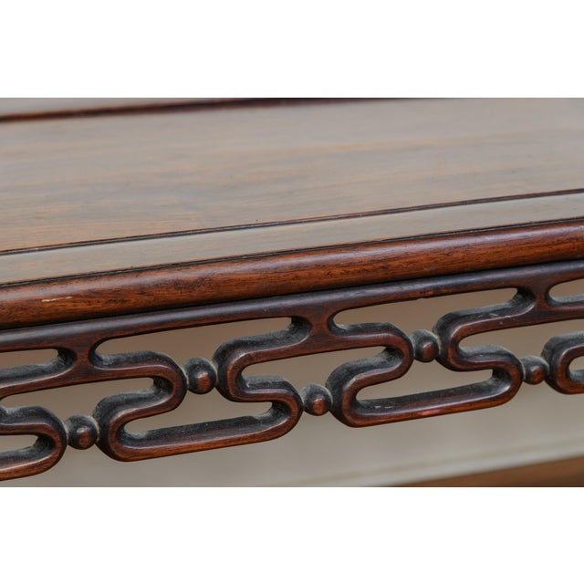 Asian Carved Hardwood Coffee Table or Bench 19Th. Century. For Sale - Image 10 of 11