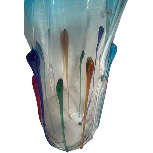 Glass Enrico Cammozzo Signed Murano Glass Vase. Italy, Late 20th Century. For Sale - Image 7 of 10