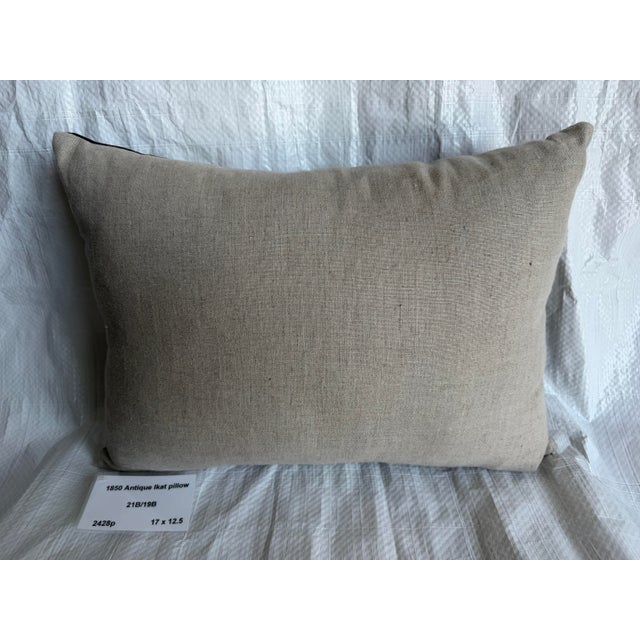 Textile Antique Central Asian Ikat Pillow, Circa 1850 For Sale - Image 7 of 7