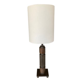 Vintage Brass Column Lamp For Sale