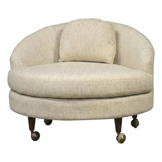 1960s Beige Round Lounge Chairs by Adrian Pearsall For Sale
