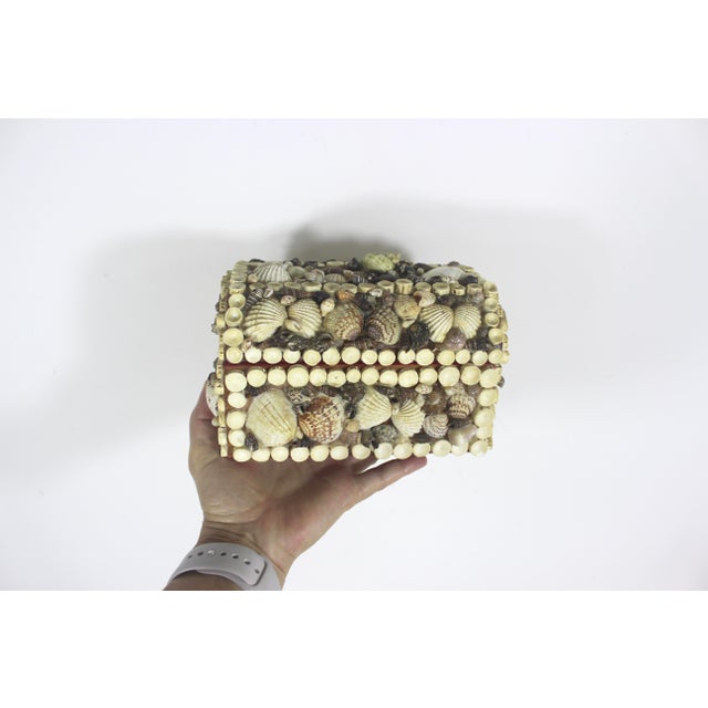 Vintage Shell Encrusted Jewellery Box For Sale - Image 9 of 11
