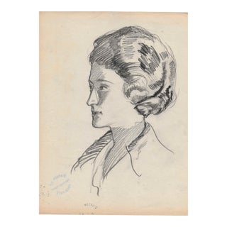 1930s Norman Kent Portrait of Lady For Sale