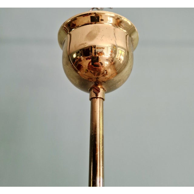 Geometric Brass Chandelier by Gaetano Sciolari for Massive, 1970s For Sale - Image 12 of 14
